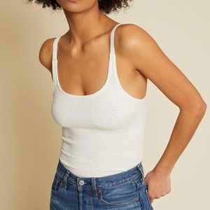 Nation Ltd Zoey Smocked white Cami in Small